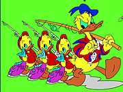 Donald and Family Online Coloring Game