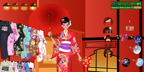 HT83 Kimono dress up game