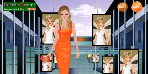 HT83 orange fashion Dress Up game
