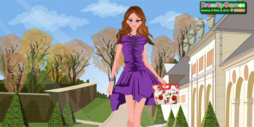 HT83 violet fashion dress up game